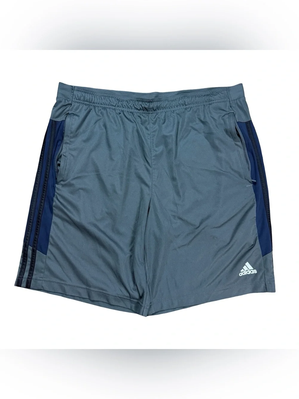 Mens Adidas Aeroready Running Athletic Micro Logo Grey Shorts Size L